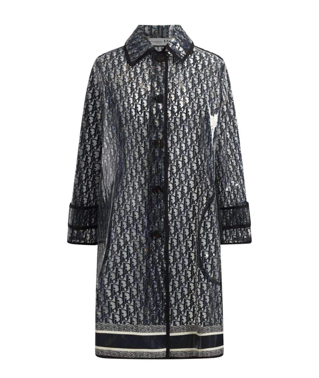 CHRISTIAN DIOR Синий полиуретановый тренч/плащ, фото 1