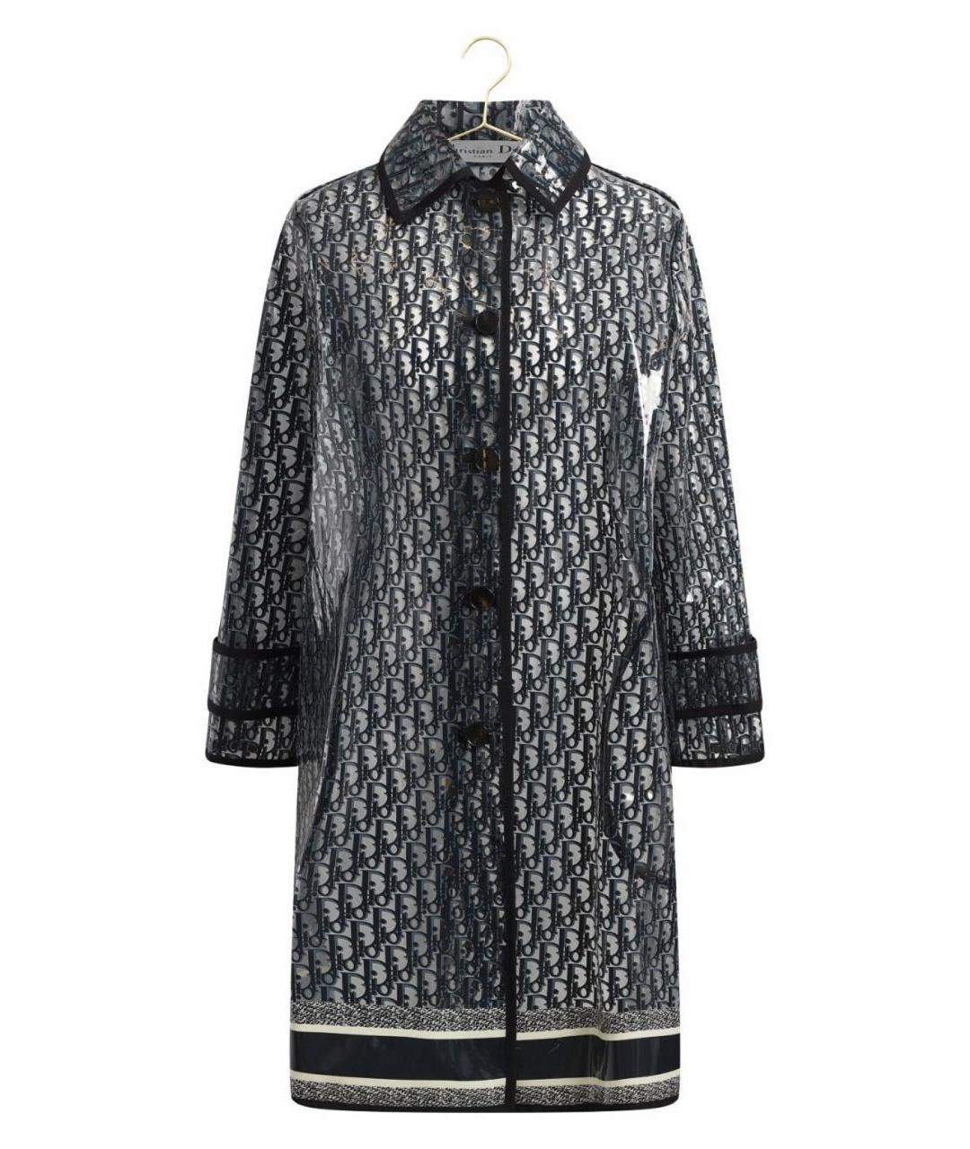 CHRISTIAN DIOR Синий полиуретановый тренч/плащ, фото 9