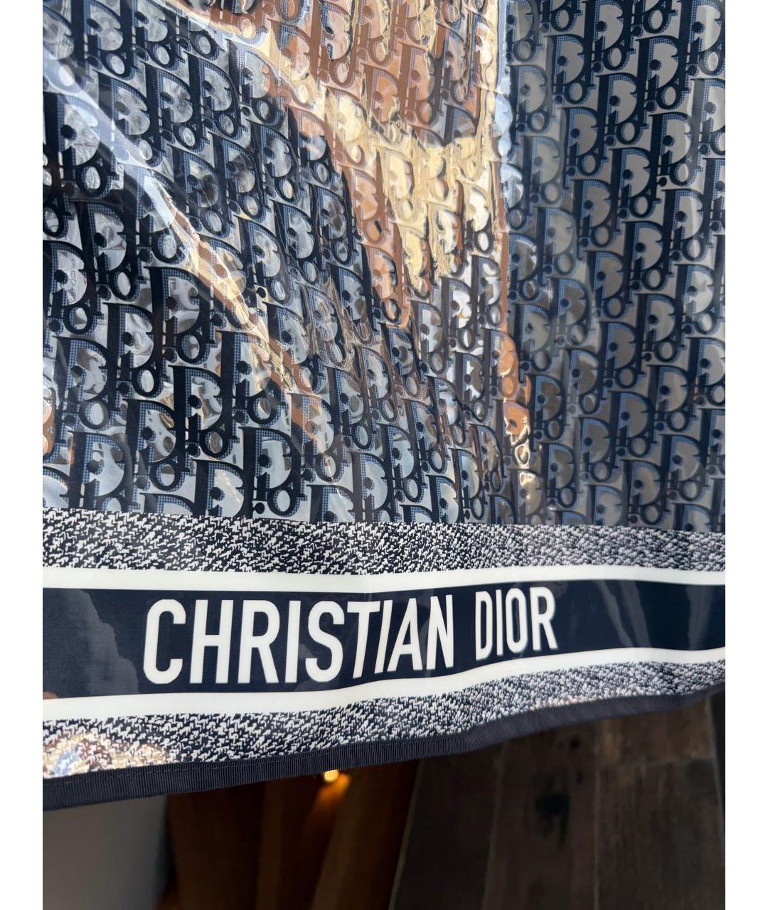 CHRISTIAN DIOR Синий полиуретановый тренч/плащ, фото 6