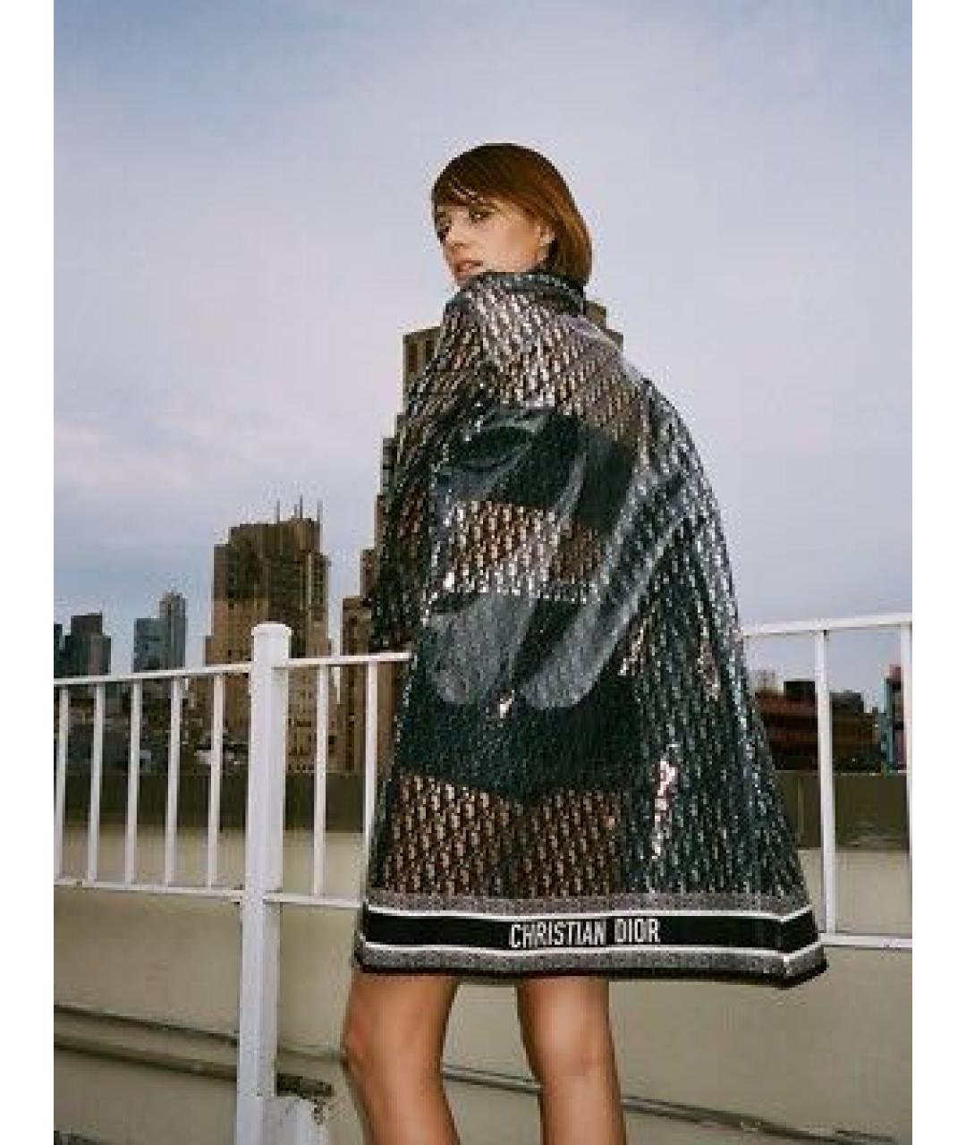 CHRISTIAN DIOR Синий полиуретановый тренч/плащ, фото 2