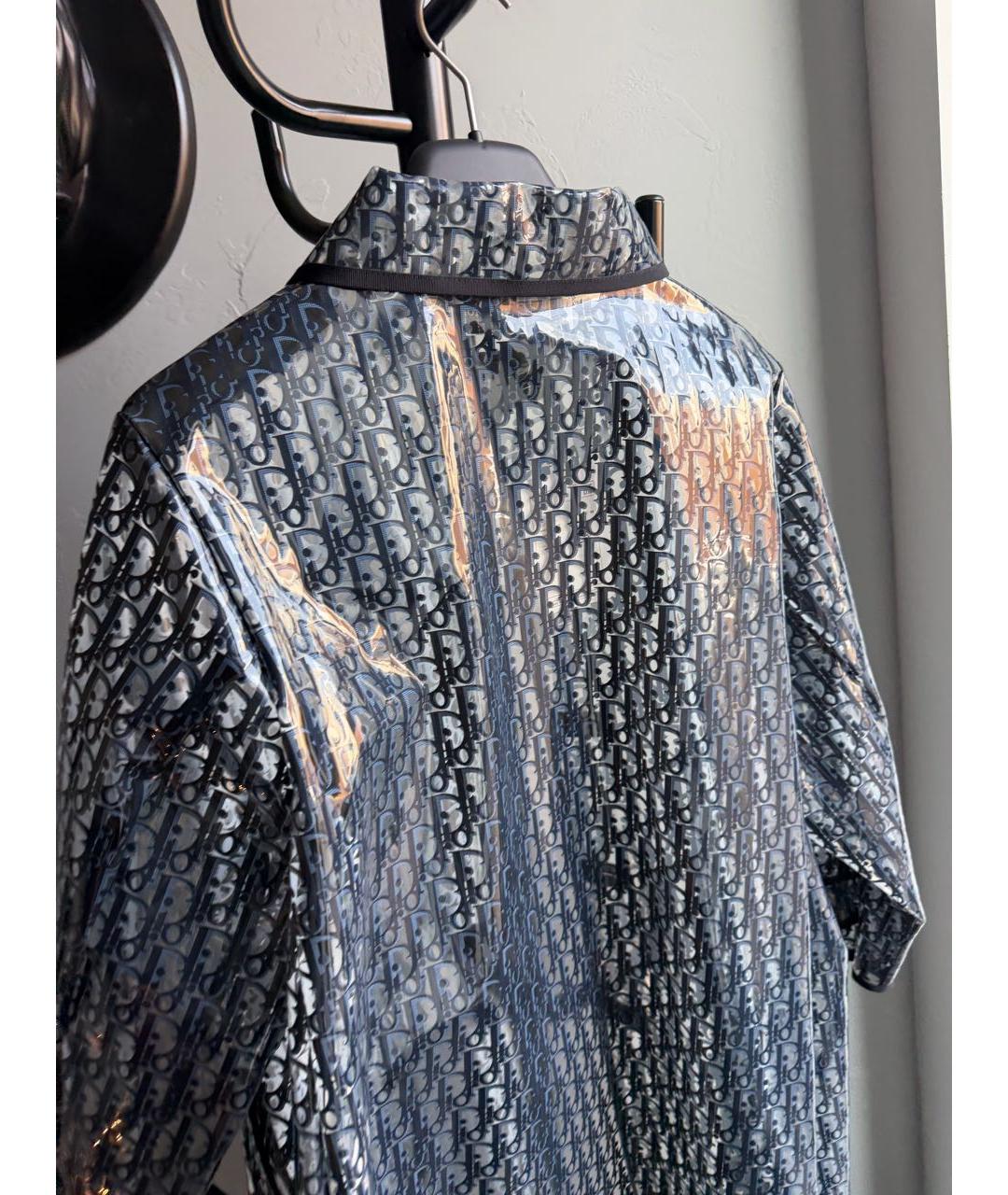 CHRISTIAN DIOR Синий полиуретановый тренч/плащ, фото 7