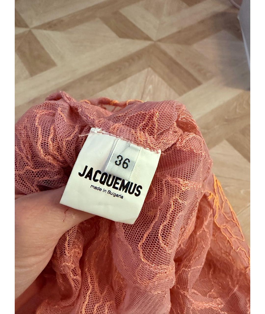 JACQUEMUS Розовая вискозная блузы, фото 5