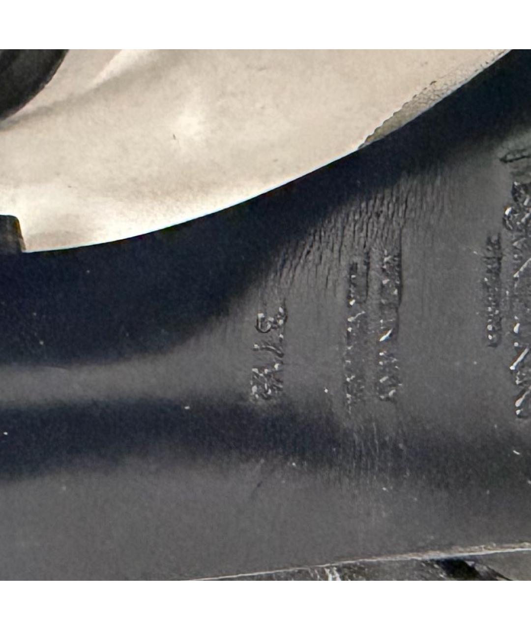 SAINT LAURENT Черные кожаные босоножки, фото 6