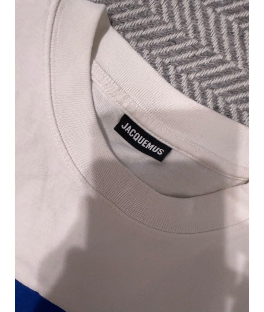 JACQUEMUS Белая хлопковая футболка, фото 3