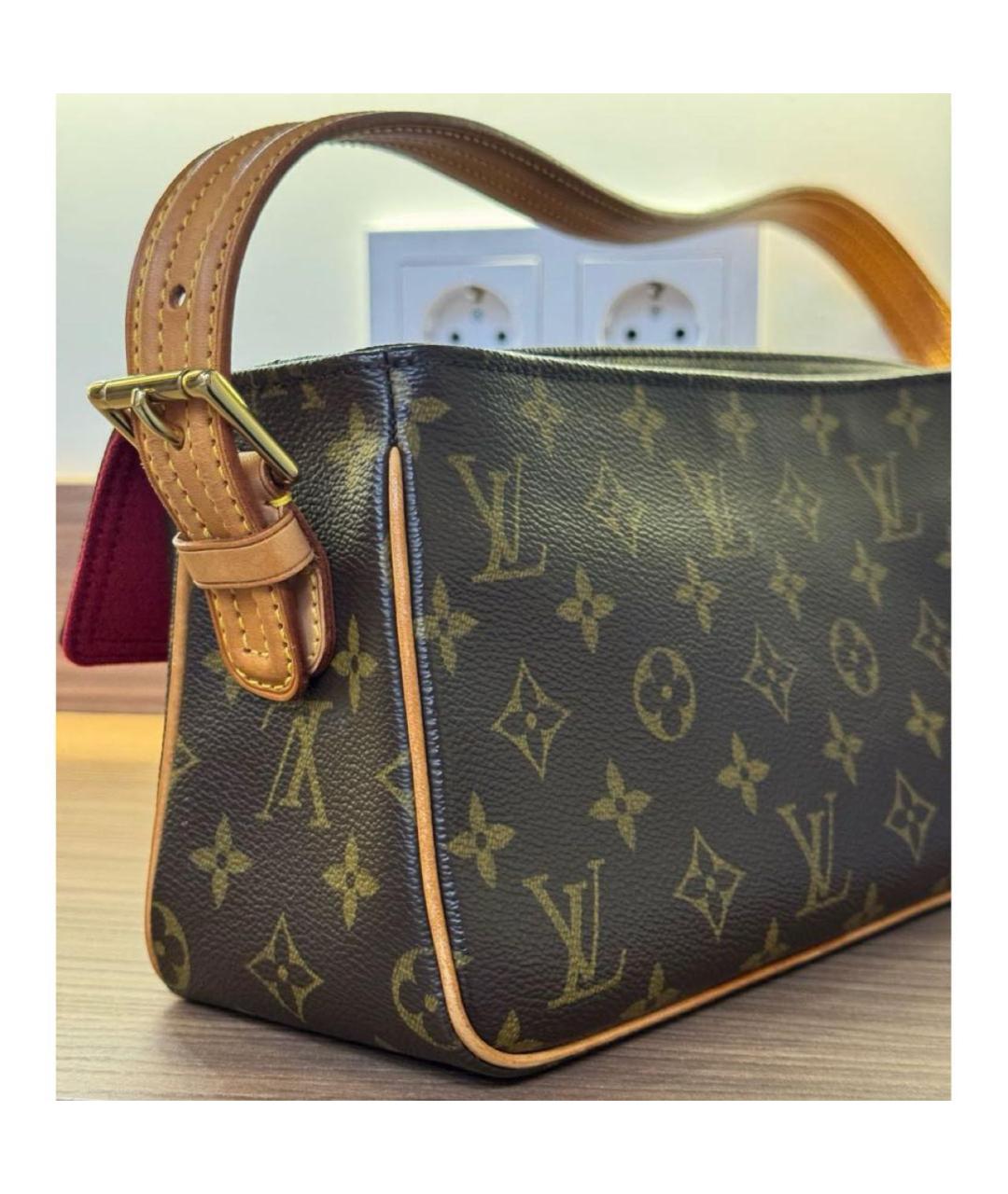 LOUIS VUITTON Коричневая сумка с короткими ручками, фото 7