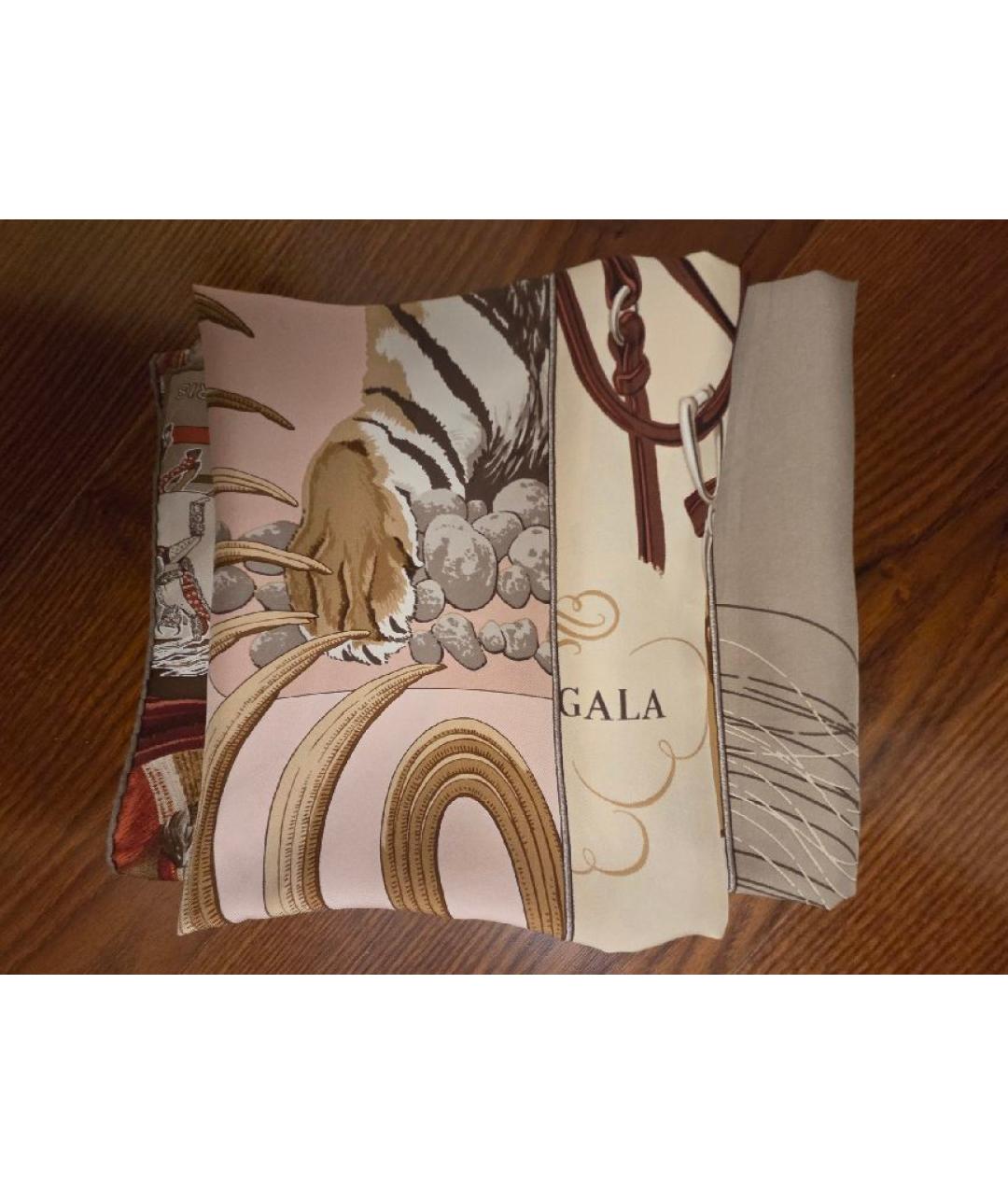 HERMES Мульти шелковый платок, фото 4