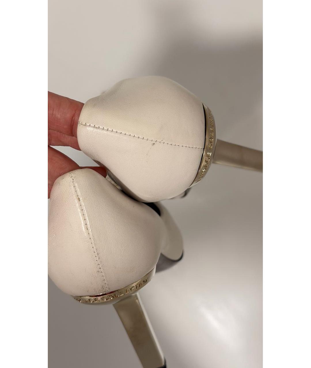 VERSACE COLLECTION Белые кожаные туфли, фото 7