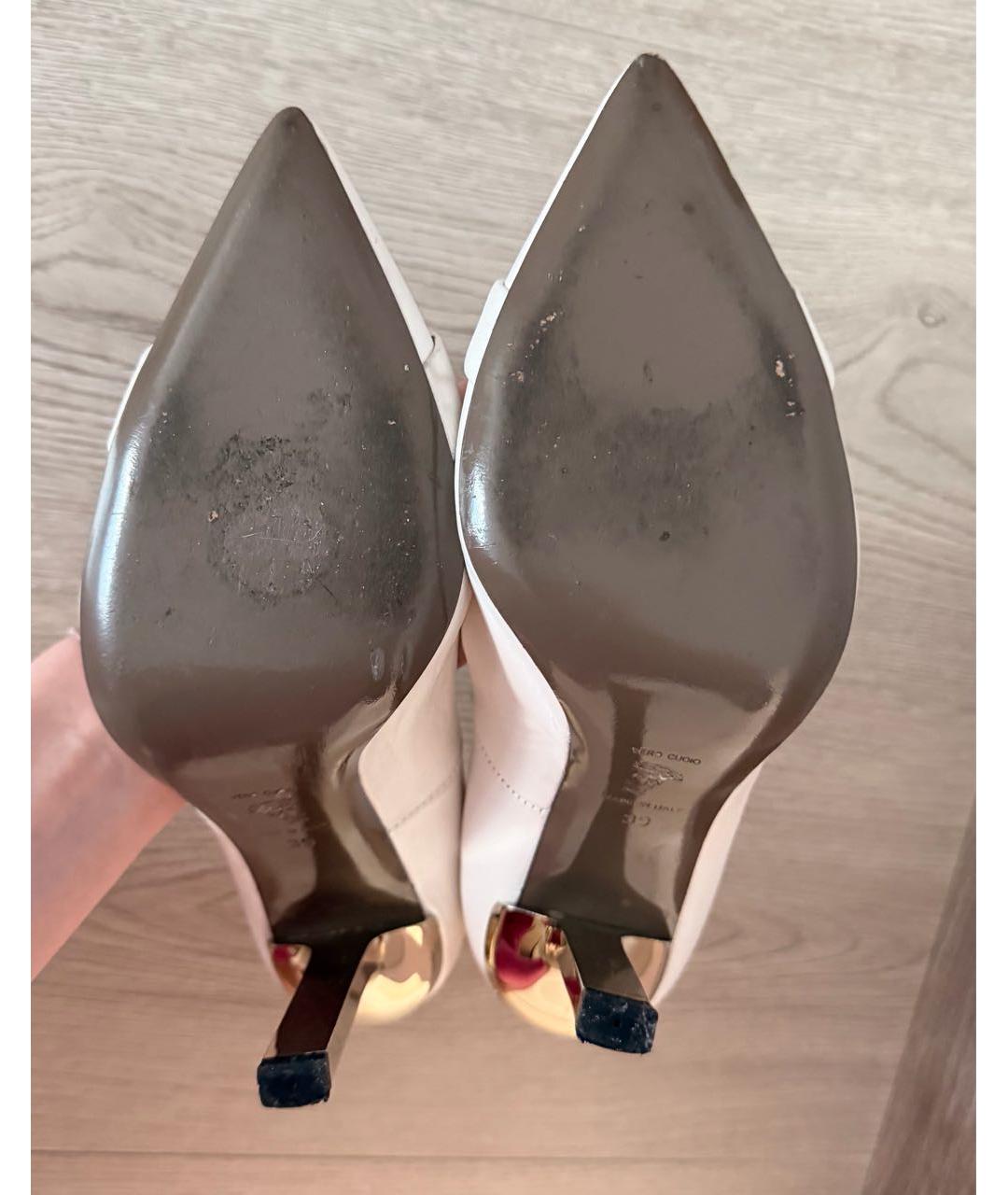 VERSACE COLLECTION Белые кожаные туфли, фото 5