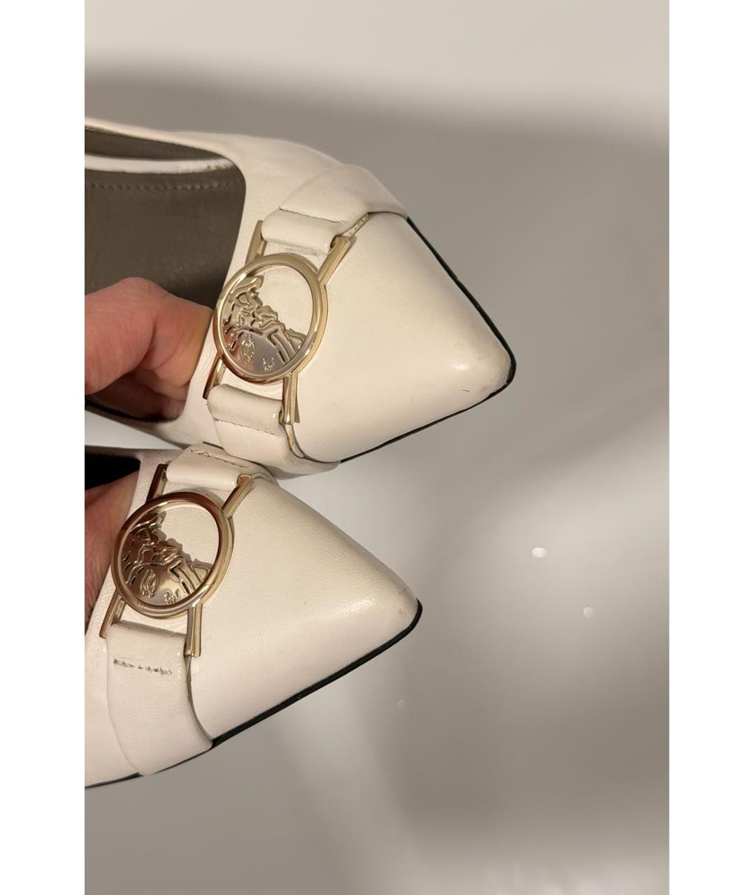 VERSACE COLLECTION Белые кожаные туфли, фото 6