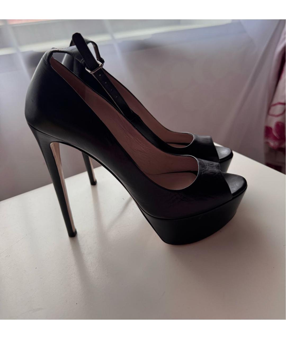 MIU MIU Черные кожаные туфли, фото 5