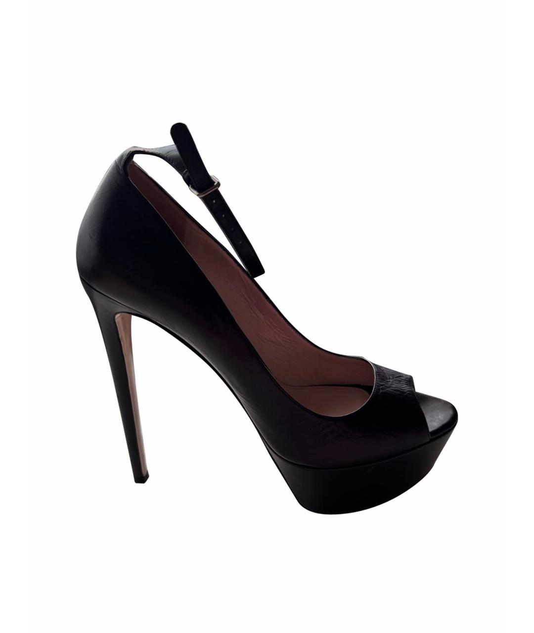 MIU MIU Черные кожаные туфли, фото 1