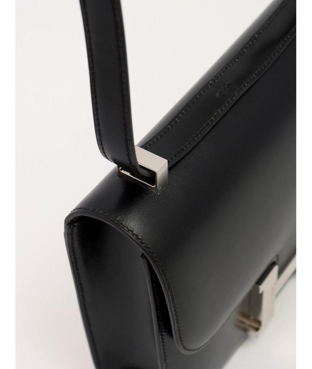 HERMES Черная кожаная сумка через плечо, фото 2