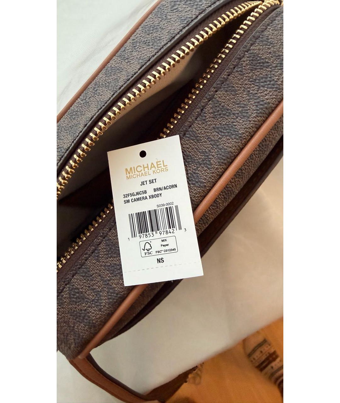 MICHAEL KORS Коричневая сумка через плечо, фото 3