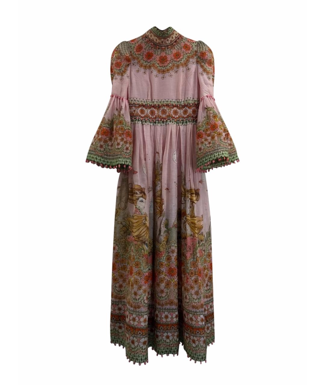 ZIMMERMANN Розовое хлопковое вечернее платье, фото 1