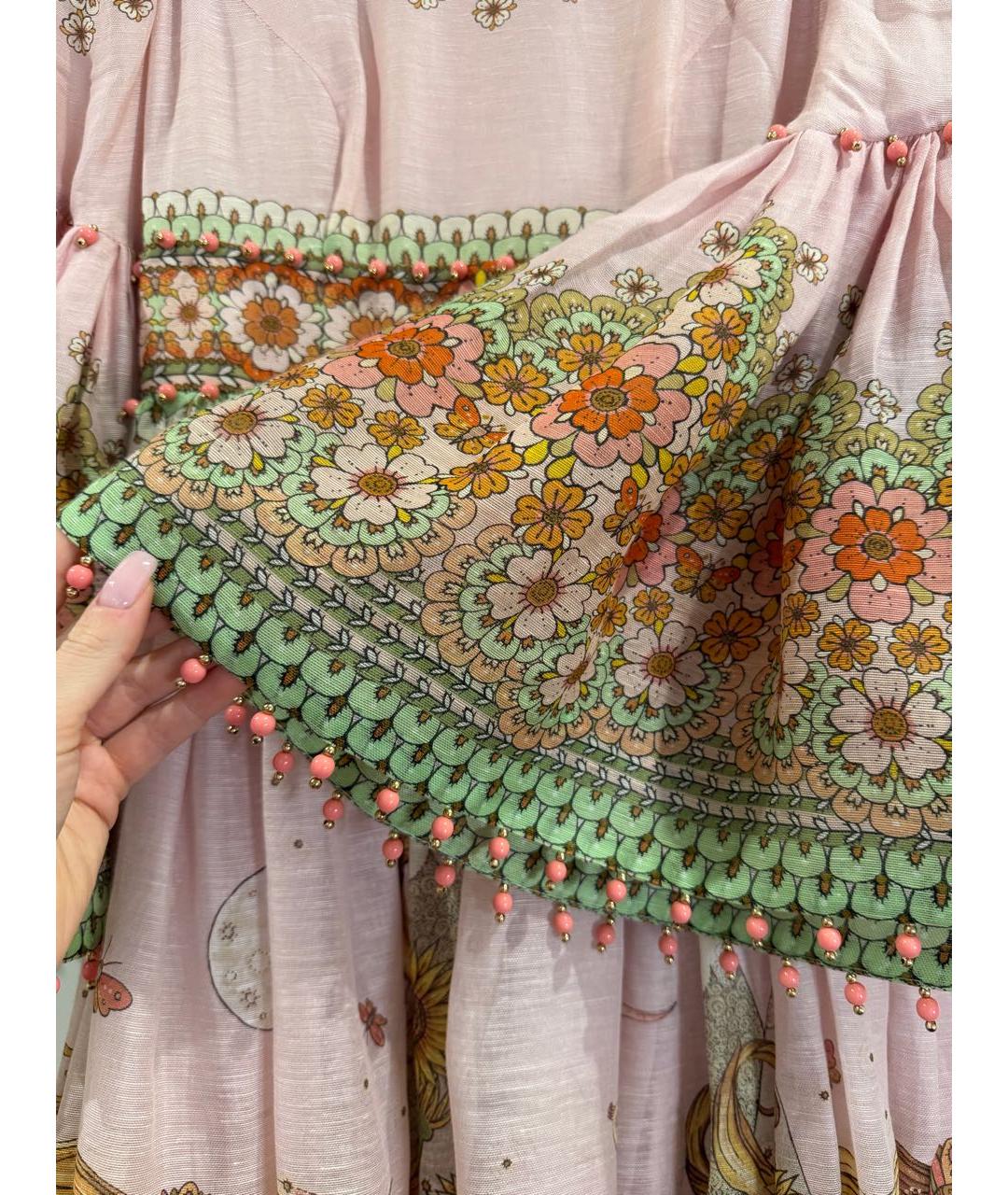 ZIMMERMANN Розовое хлопковое вечернее платье, фото 4