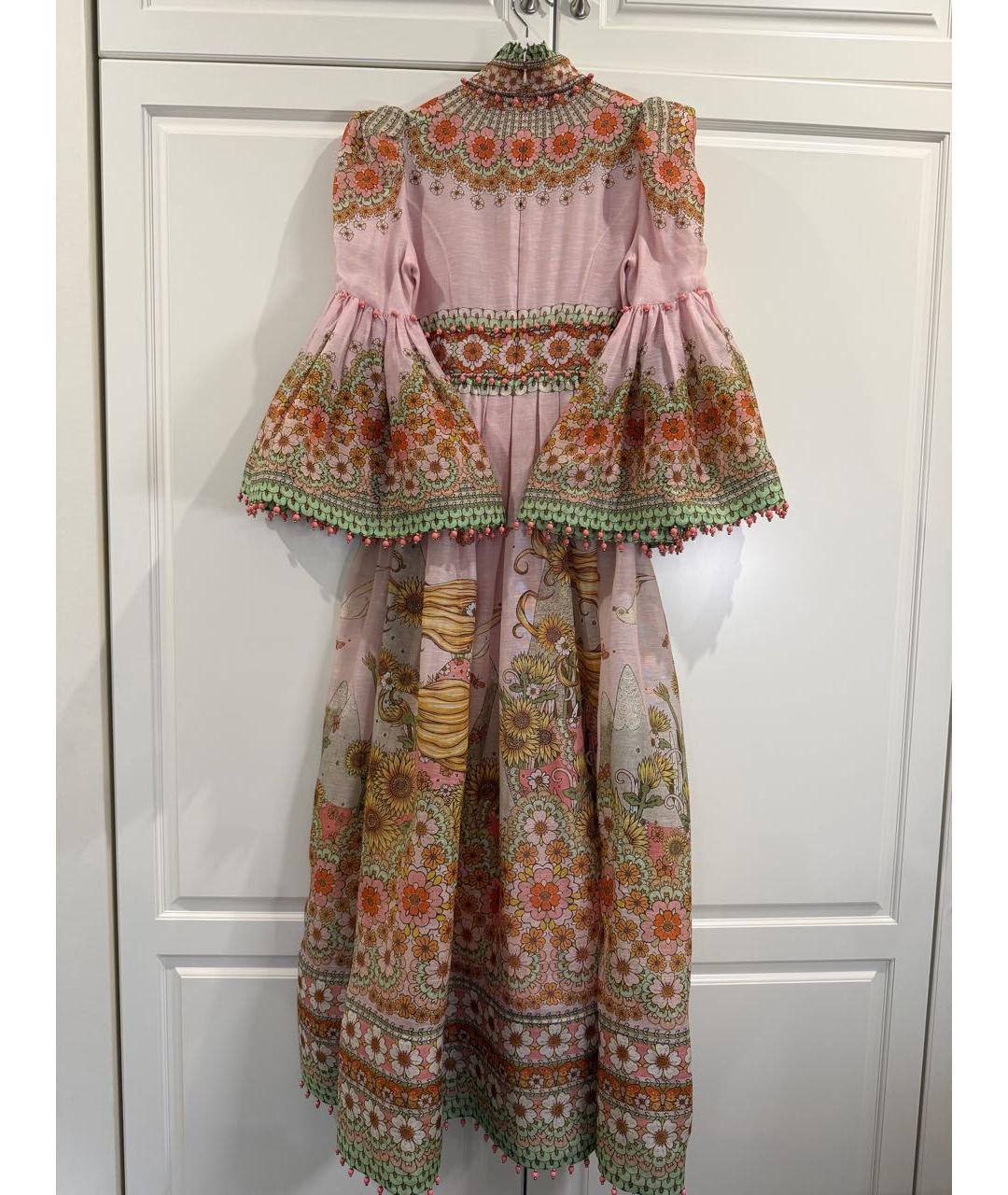 ZIMMERMANN Розовое хлопковое вечернее платье, фото 2