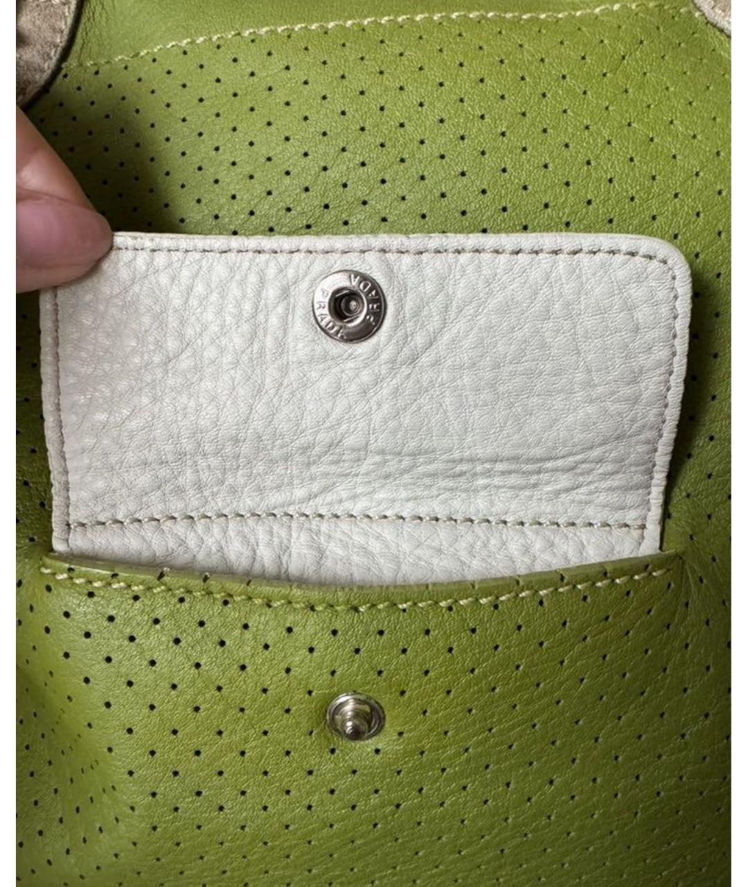 PRADA Зеленая кожаная сумка тоут, фото 7