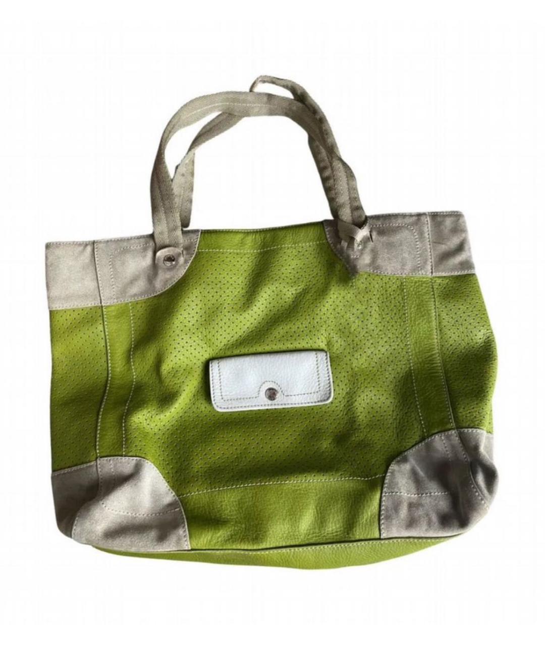 PRADA Зеленая кожаная сумка тоут, фото 9