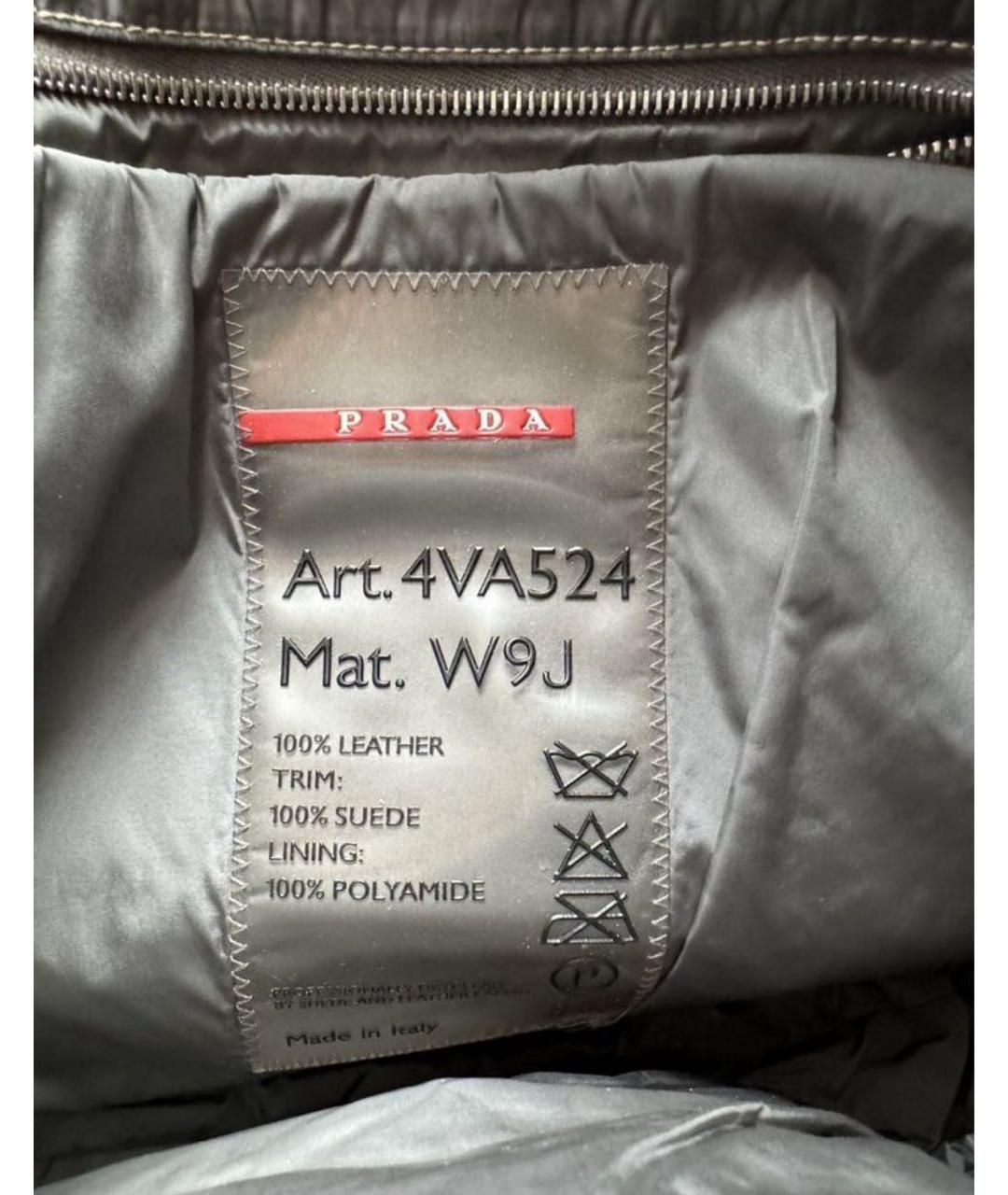 PRADA Зеленая кожаная сумка тоут, фото 4