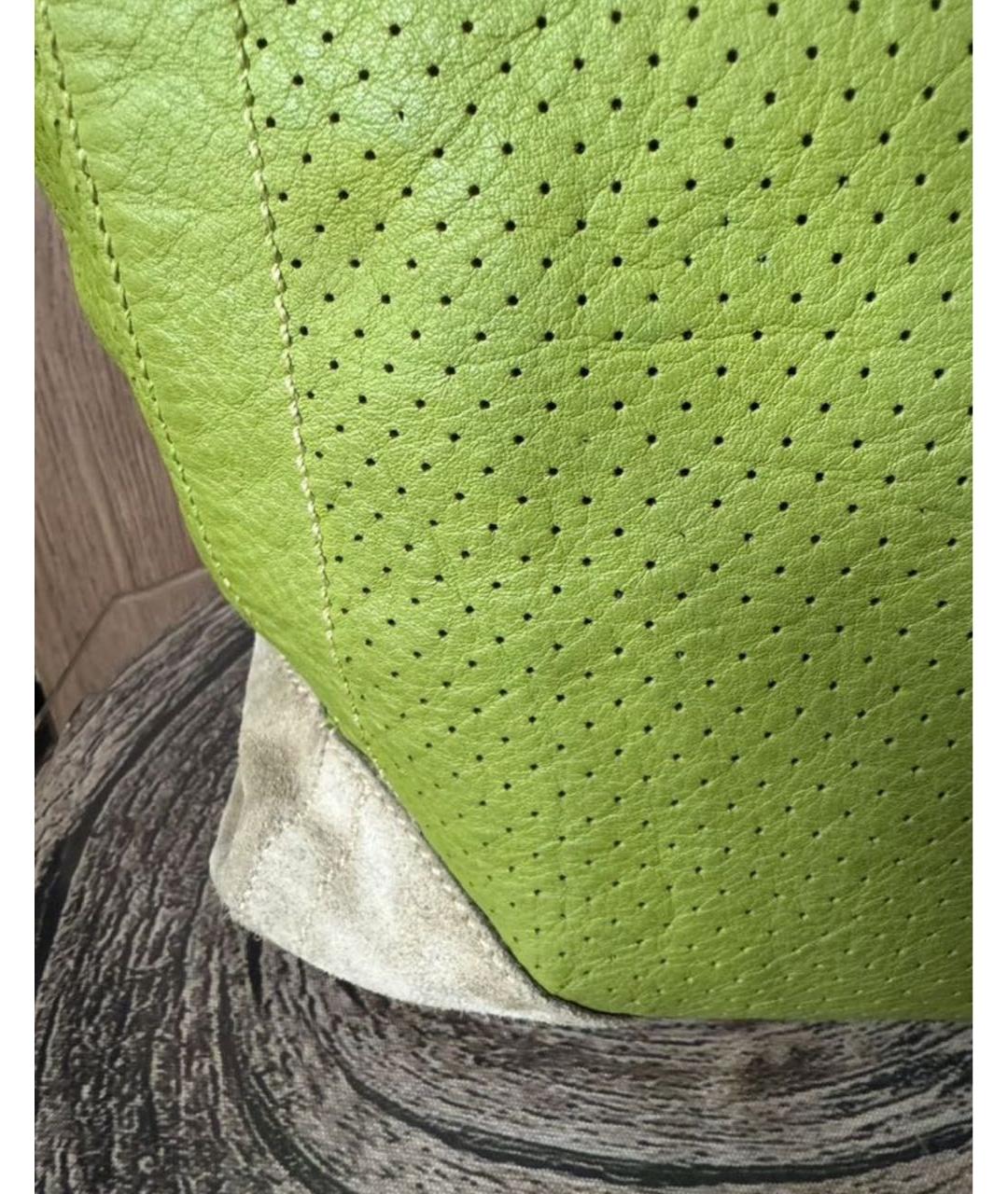 PRADA Зеленая кожаная сумка тоут, фото 6