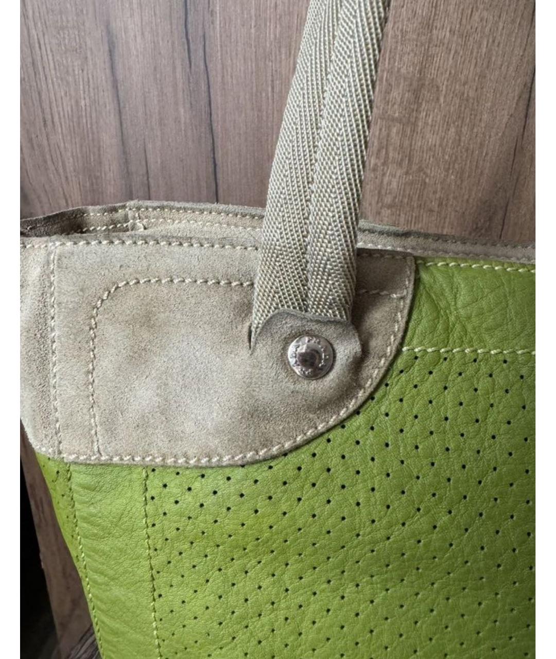 PRADA Зеленая кожаная сумка тоут, фото 8