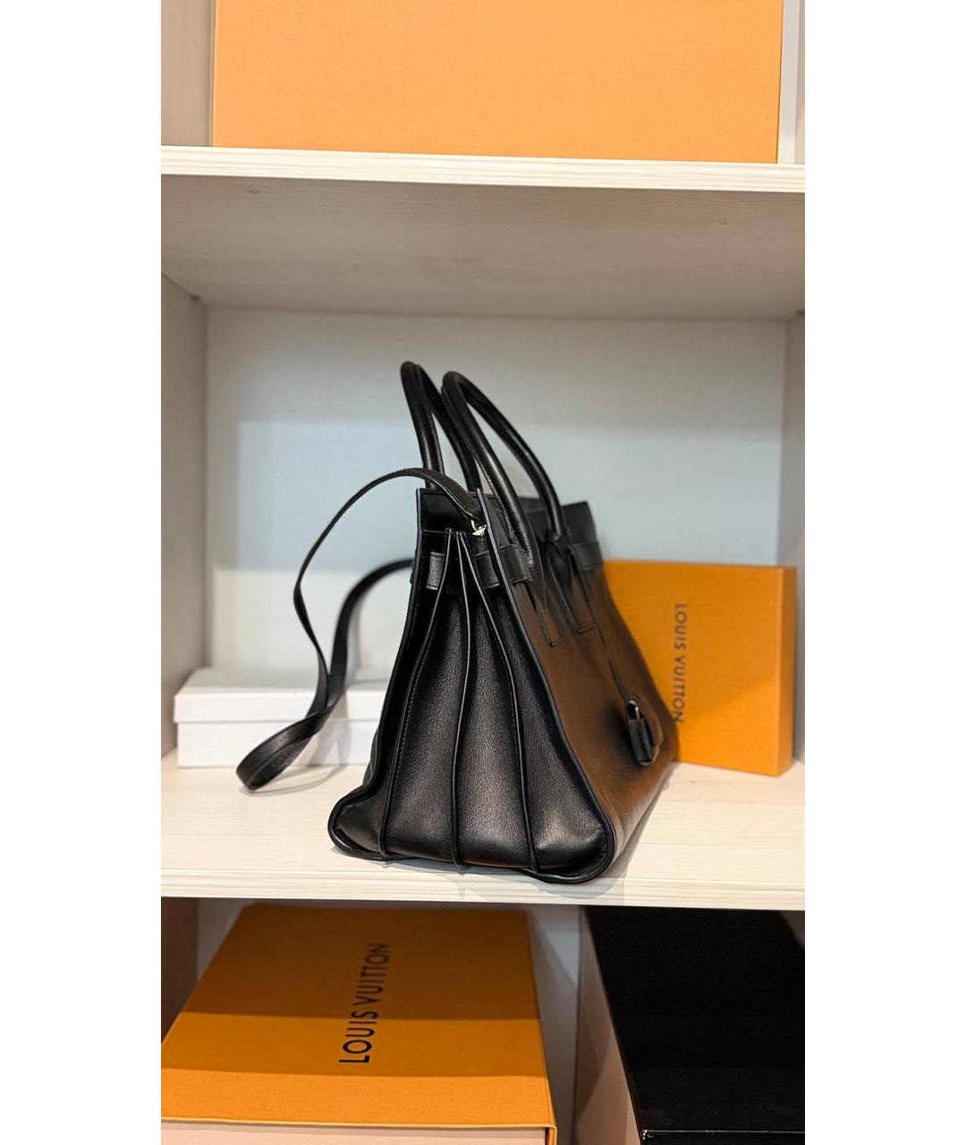 SAINT LAURENT Черная кожаная сумка через плечо, фото 4