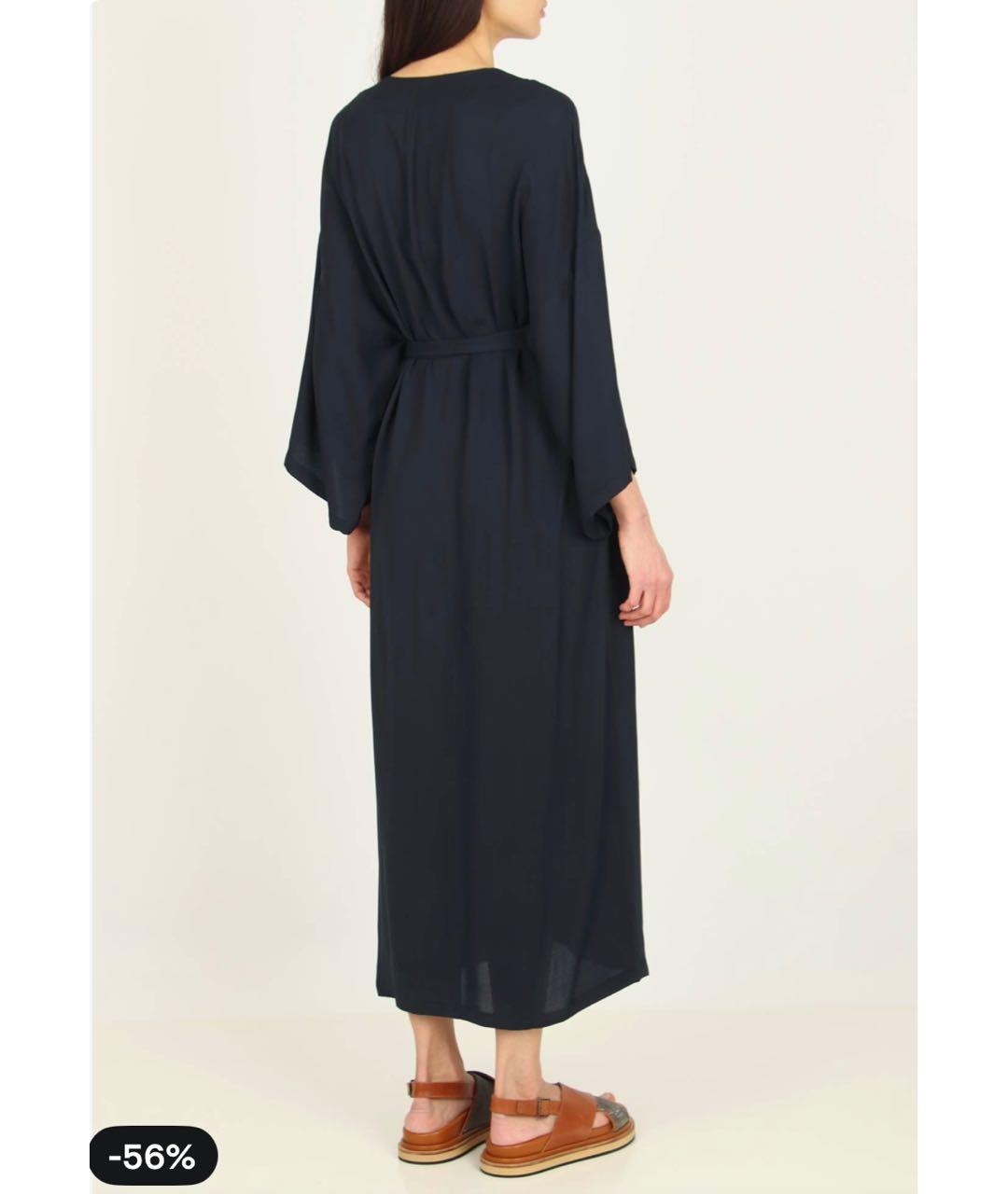 FABIANA FILIPPI Темно-синее вискозное повседневное платье, фото 8