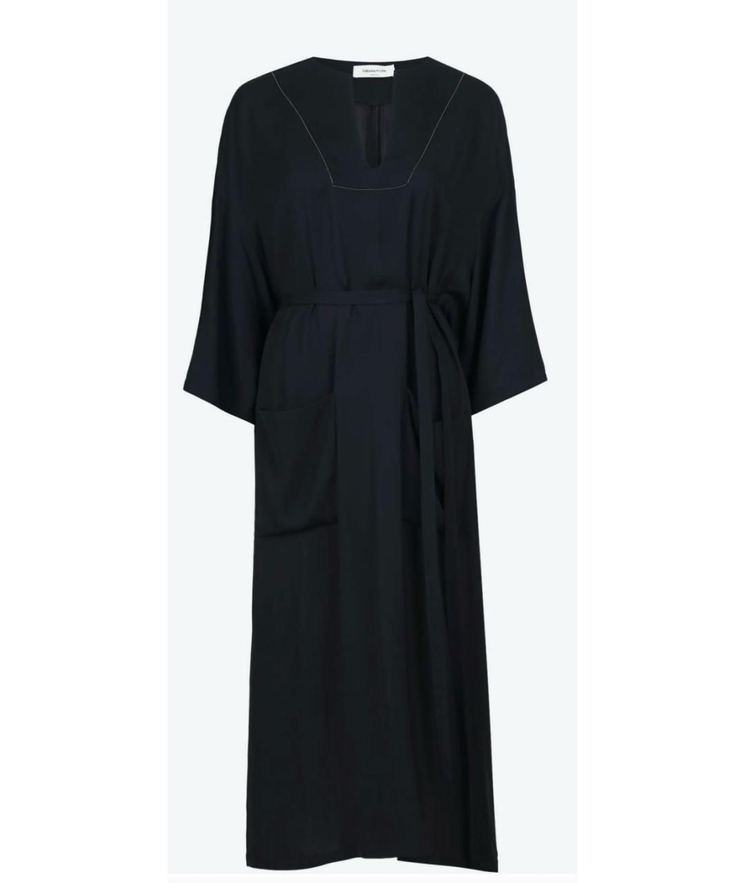 FABIANA FILIPPI Темно-синее вискозное повседневное платье, фото 9
