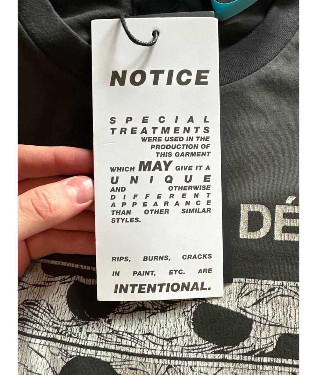 Enfants Riches Déprimés Черная хлопковая футболка, фото 4