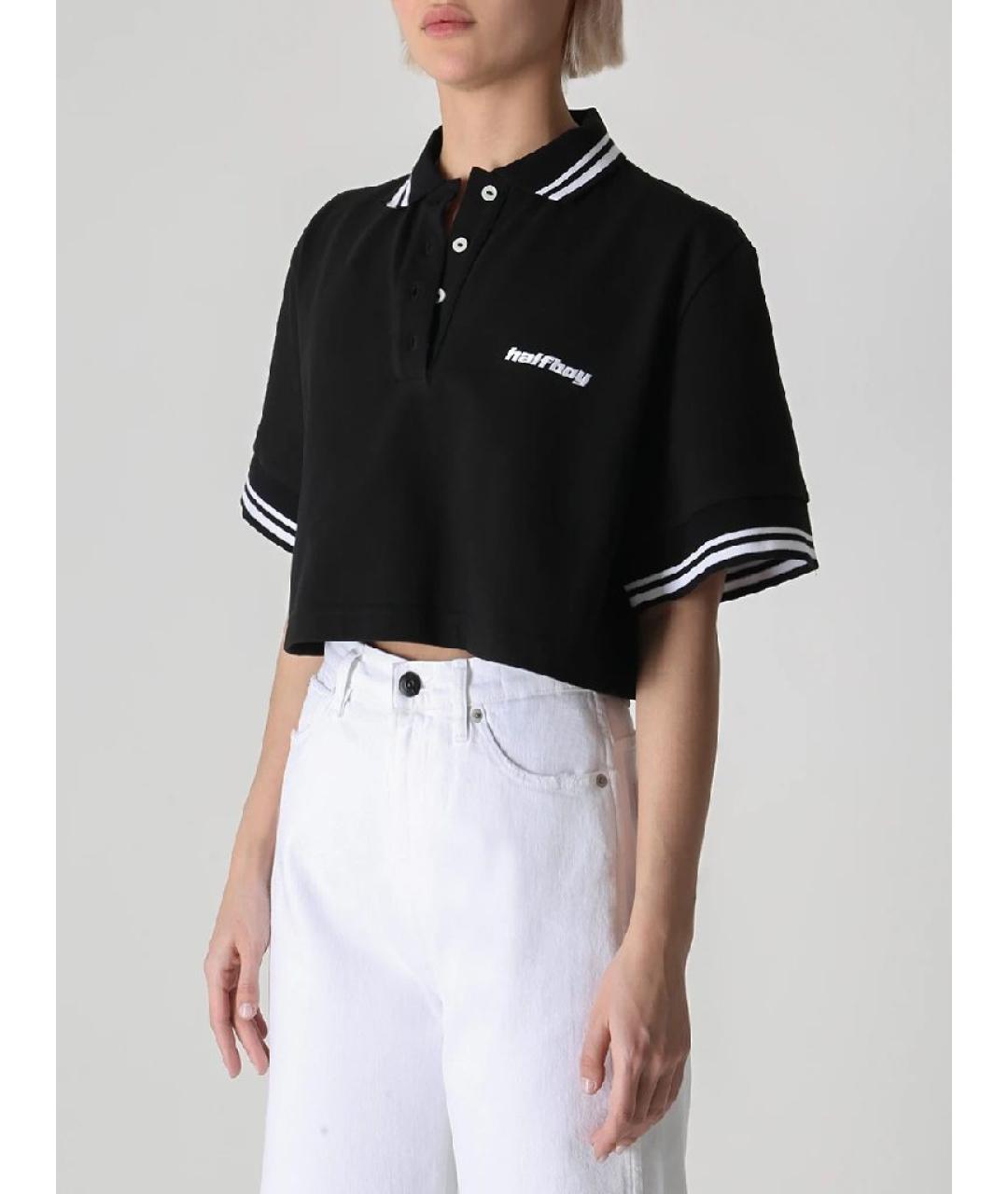 HALFBOY Черная хлопковая футболка, фото 5