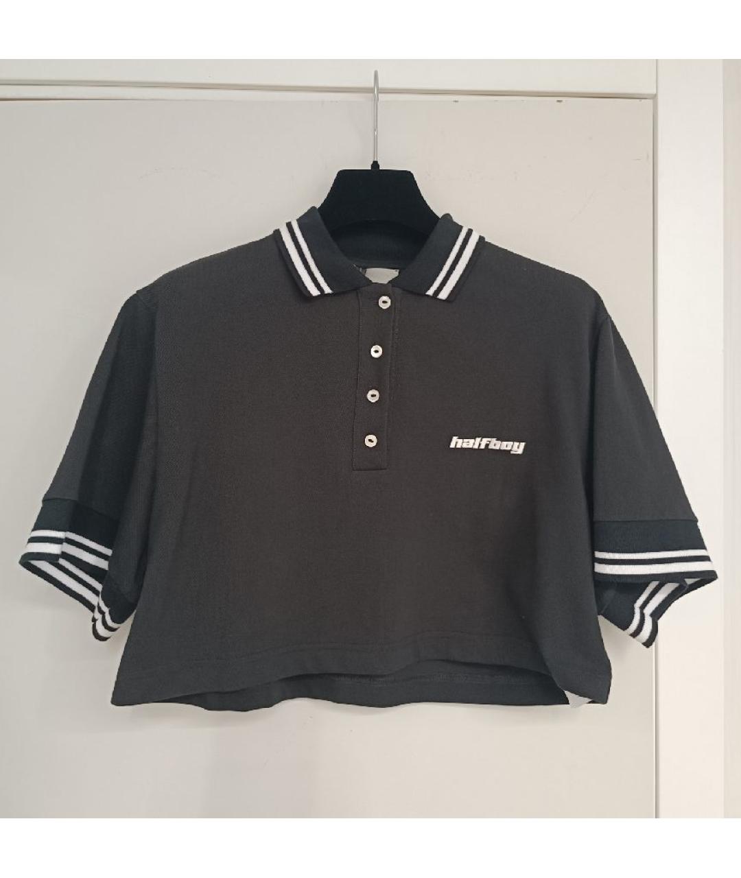 HALFBOY Черная хлопковая футболка, фото 8