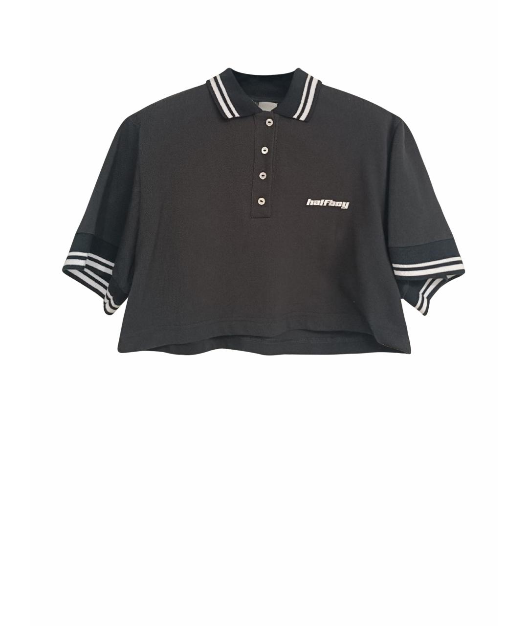 HALFBOY Черная хлопковая футболка, фото 1