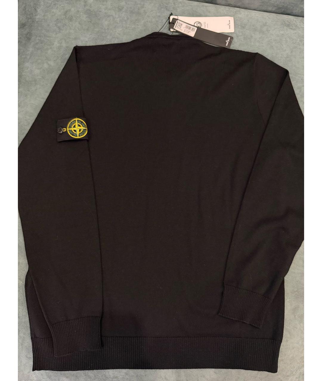 STONE ISLAND Черный шерстяной джемпер / свитер, фото 2