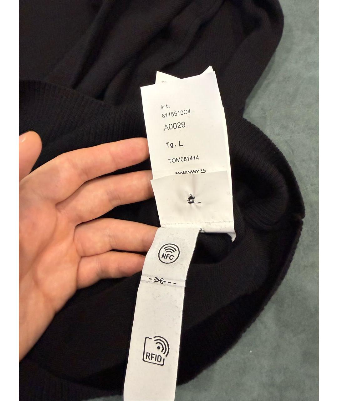 STONE ISLAND Черный шерстяной джемпер / свитер, фото 8