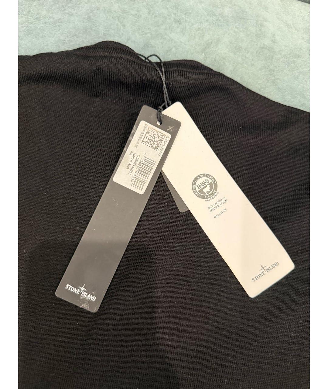 STONE ISLAND Черный шерстяной джемпер / свитер, фото 3