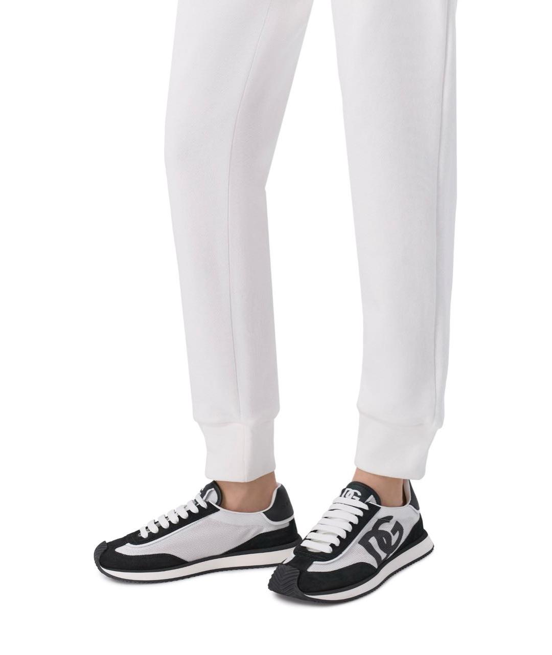 DOLCE&GABBANA Черные текстильные кроссовки, фото 5