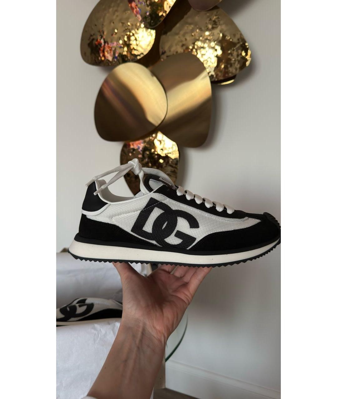 DOLCE&GABBANA Черные текстильные кроссовки, фото 7