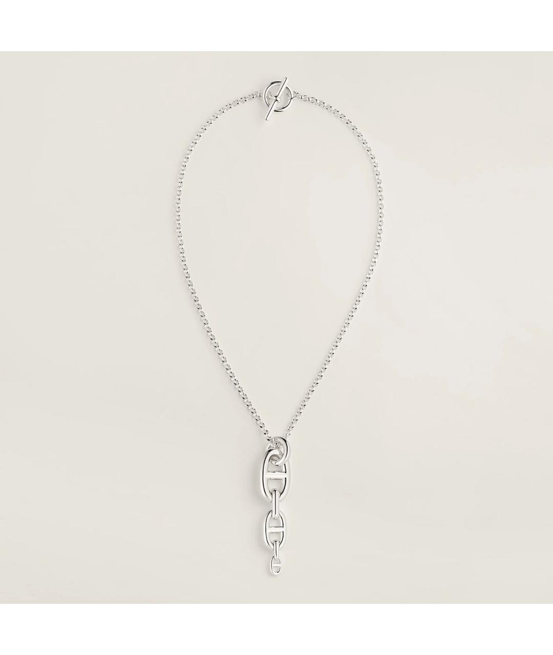 HERMES Серебряное серебряное колье, фото 5