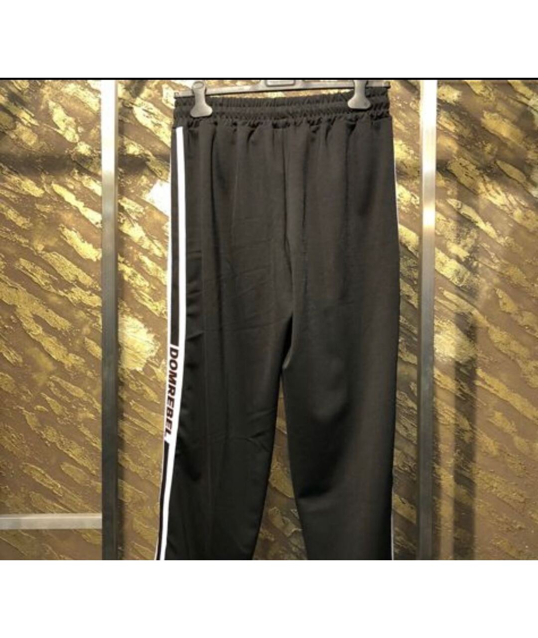 DOMREBEL Черные полиэстеровые повседневные брюки, фото 2