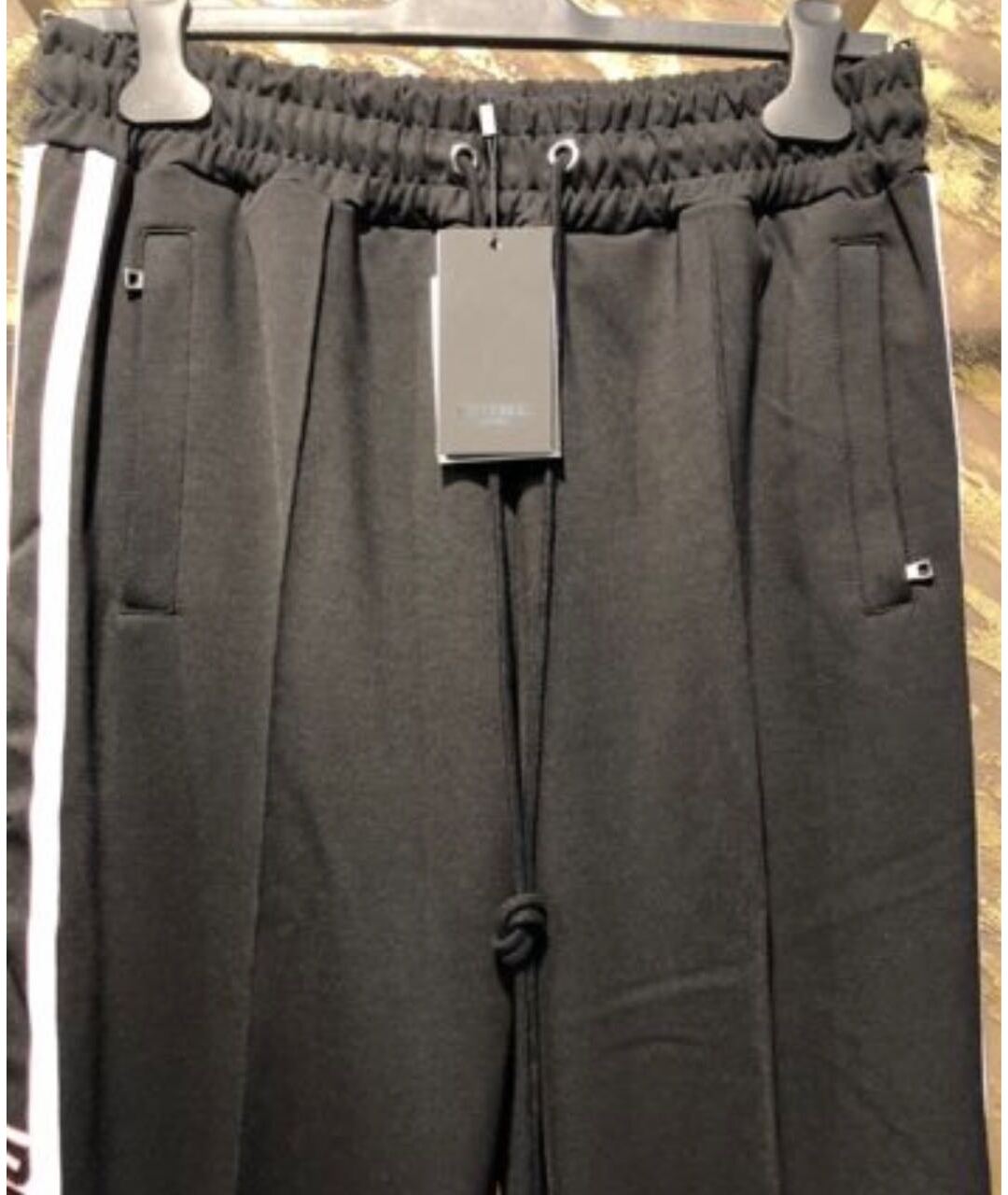 DOMREBEL Черные полиэстеровые повседневные брюки, фото 3