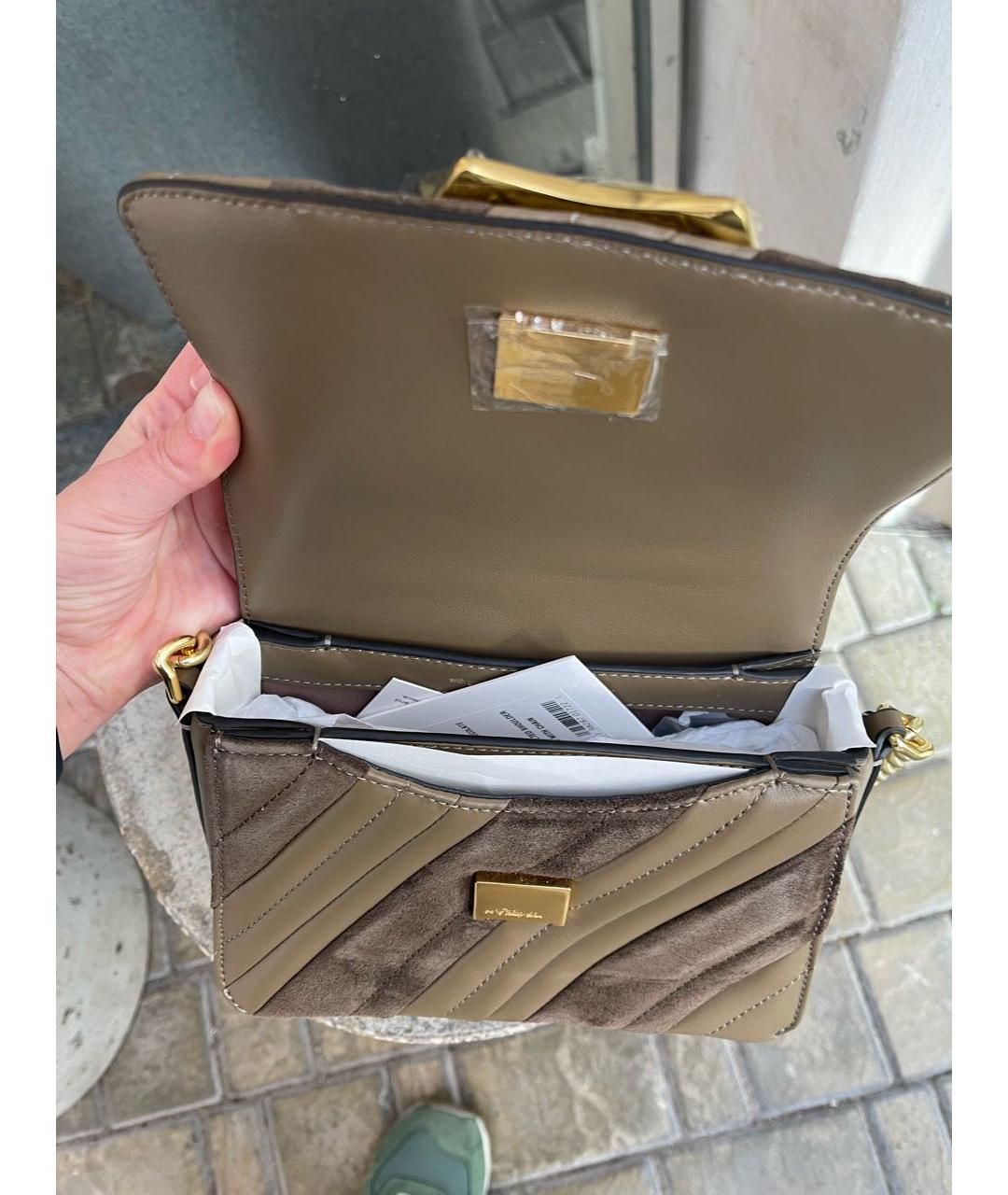 3.1 PHILLIP LIM Коричневая кожаная сумка с короткими ручками, фото 6