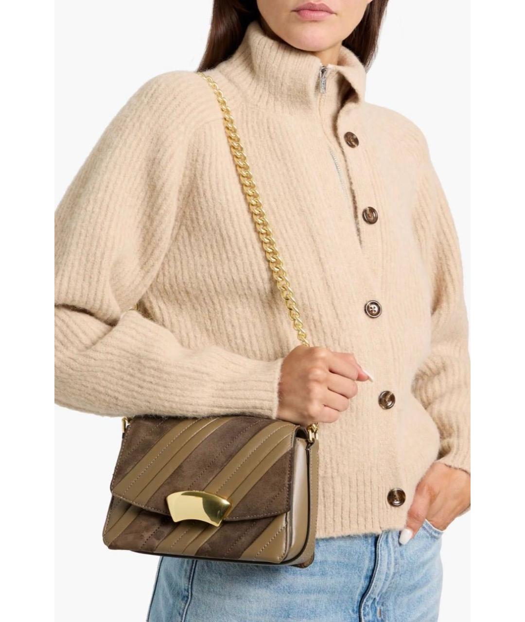 3.1 PHILLIP LIM Коричневая кожаная сумка с короткими ручками, фото 2