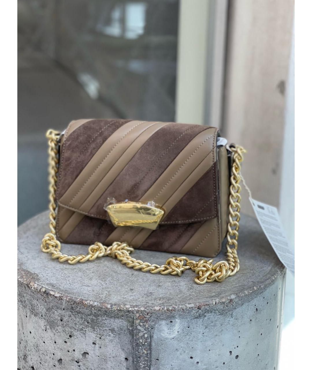 3.1 PHILLIP LIM Коричневая кожаная сумка с короткими ручками, фото 3