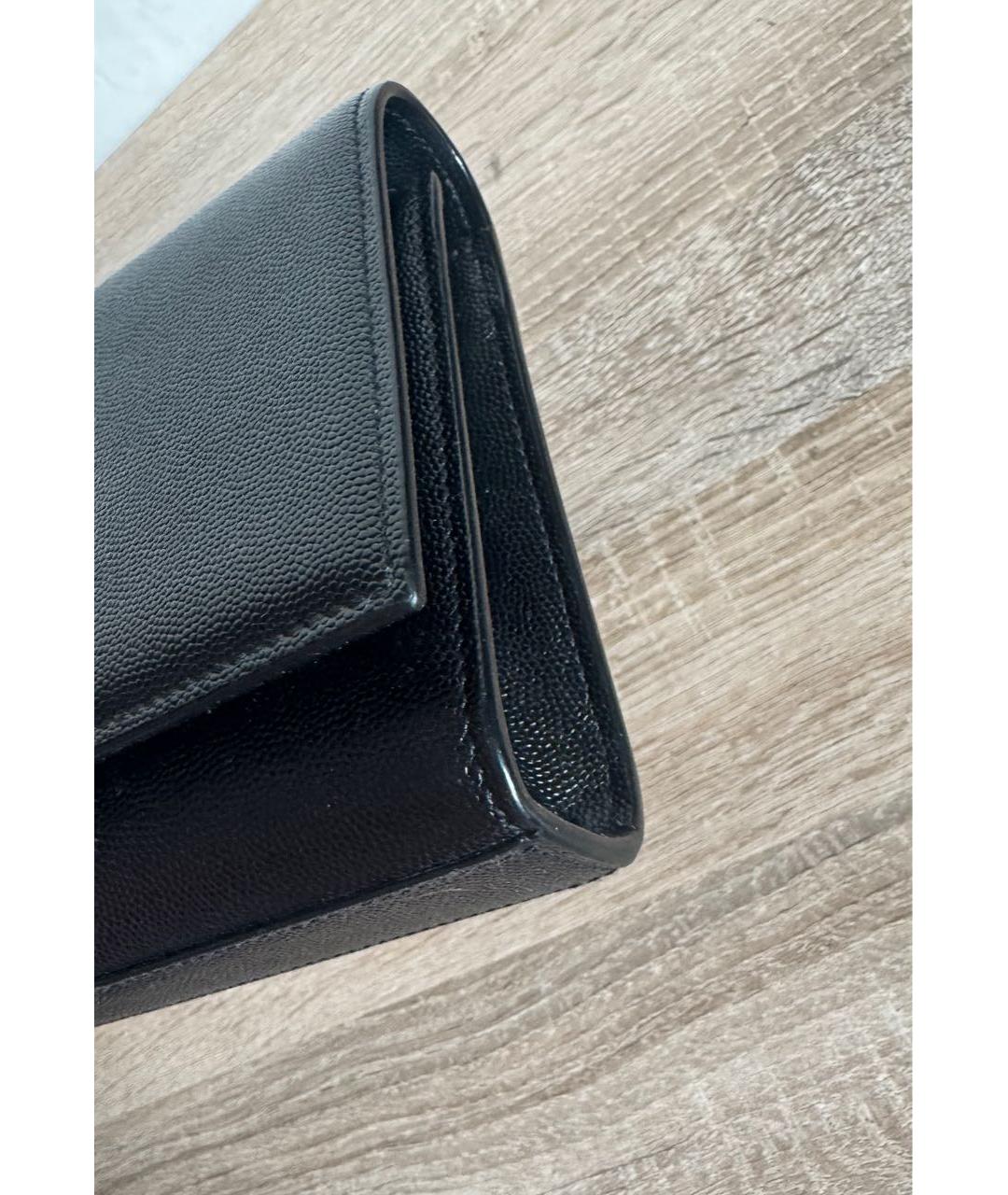 SAINT LAURENT Черная кожаная сумка через плечо, фото 5