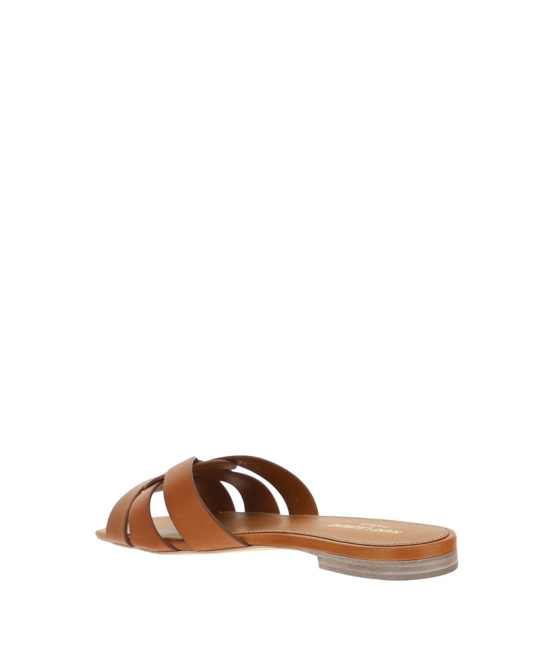 SAINT LAURENT Кожаные шлепанцы, фото 3