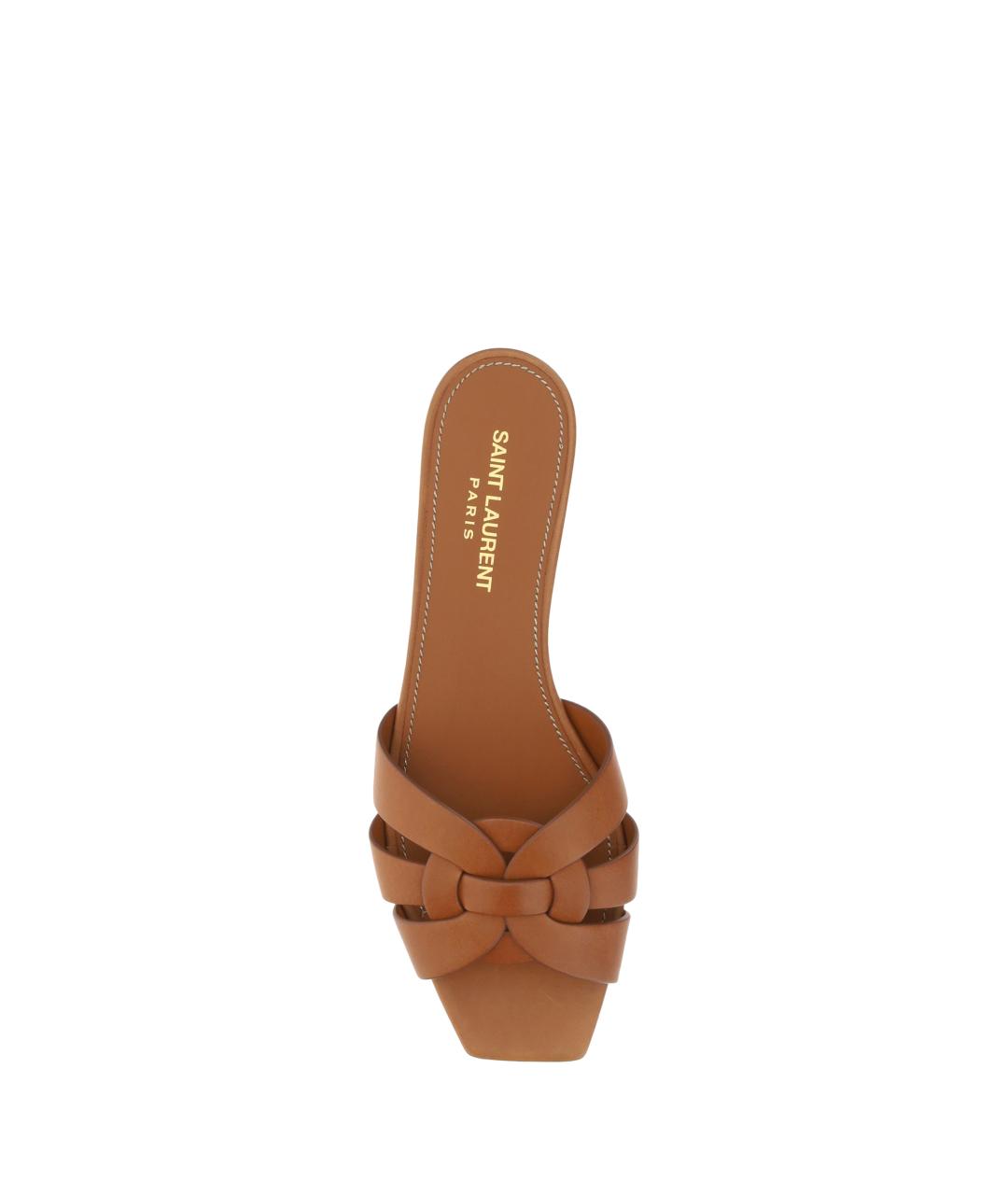 SAINT LAURENT Кожаные шлепанцы, фото 4