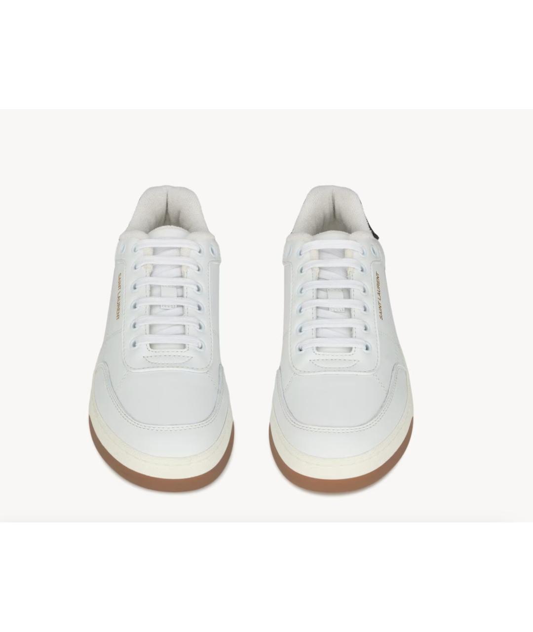 SAINT LAURENT Белые кожаные кеды, фото 4