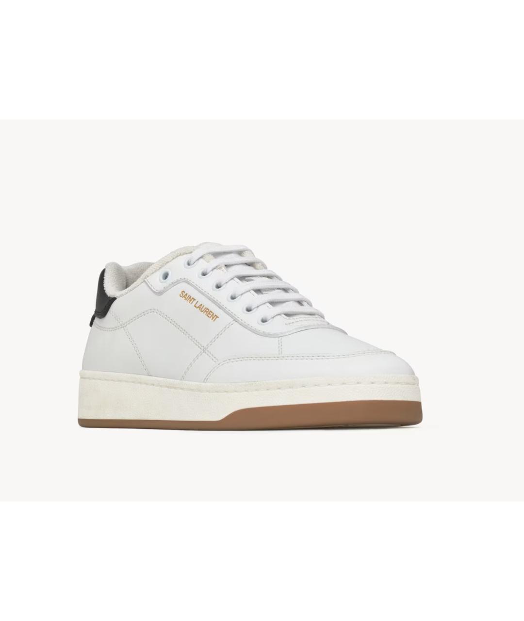 SAINT LAURENT Белые кожаные кеды, фото 5