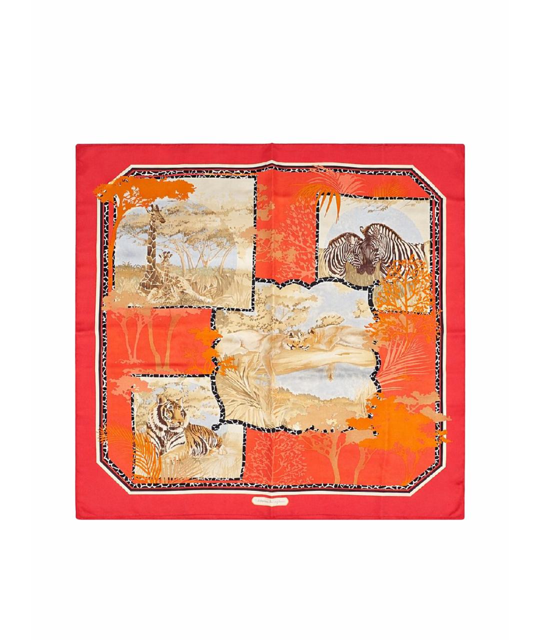 FERRAGAMO Мульти шелковый платок, фото 1