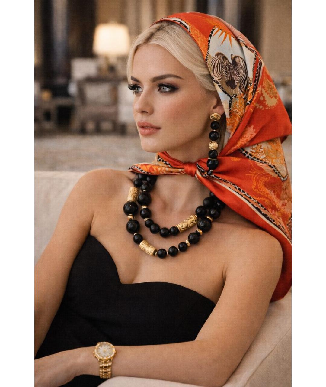 FERRAGAMO Мульти шелковый платок, фото 5